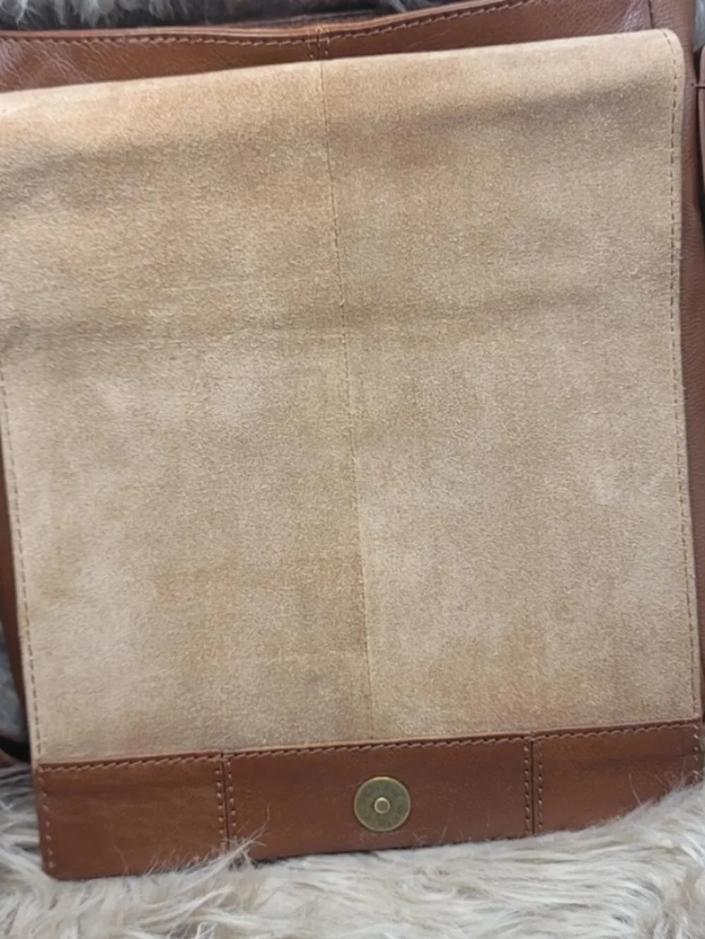 Brown Genuine Leather Crossbody